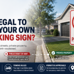 Is It Illegal to Put Up Your Own No Parking Sign?